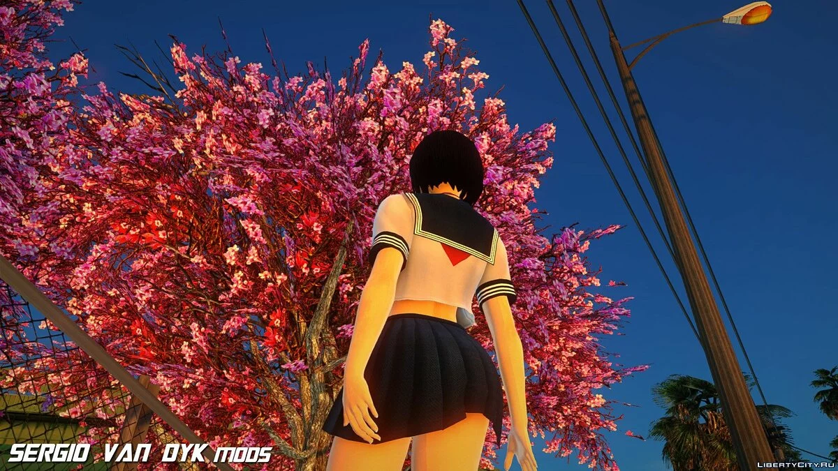 Mikasa Ackerman en uniforme scolaire / GTA San Andreas