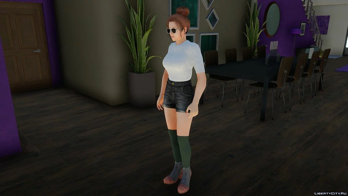 Mai Shiranui dalam pakaian sehari-hari gaya Korea v2 / GTA San Andreas
