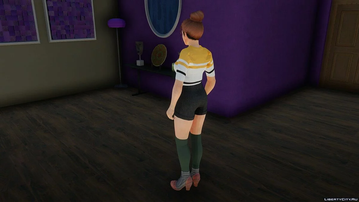 Mai Shiranui dalam pakaian sehari-hari gaya Korea v2 / GTA San Andreas