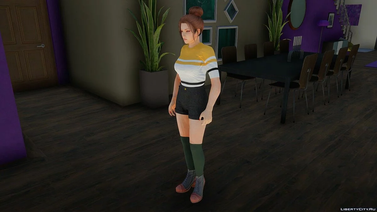 Mai Shiranui dalam pakaian sehari-hari gaya Korea v2 / GTA San Andreas