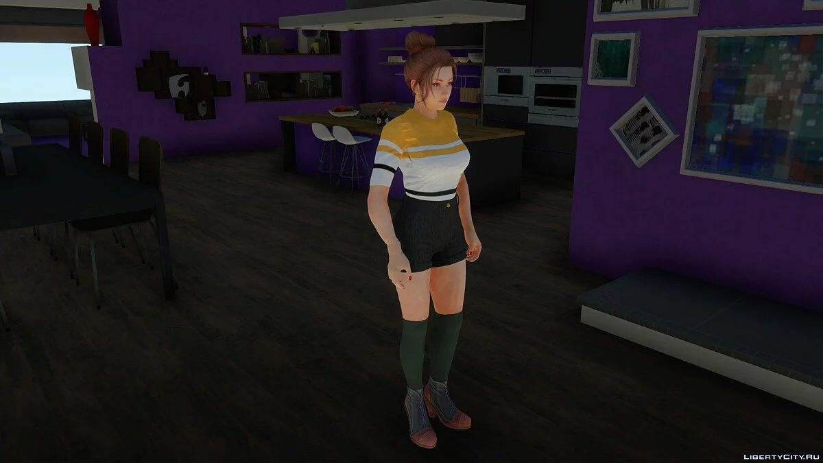 Mai Shiranui dalam pakaian sehari-hari gaya Korea v2 / GTA San Andreas