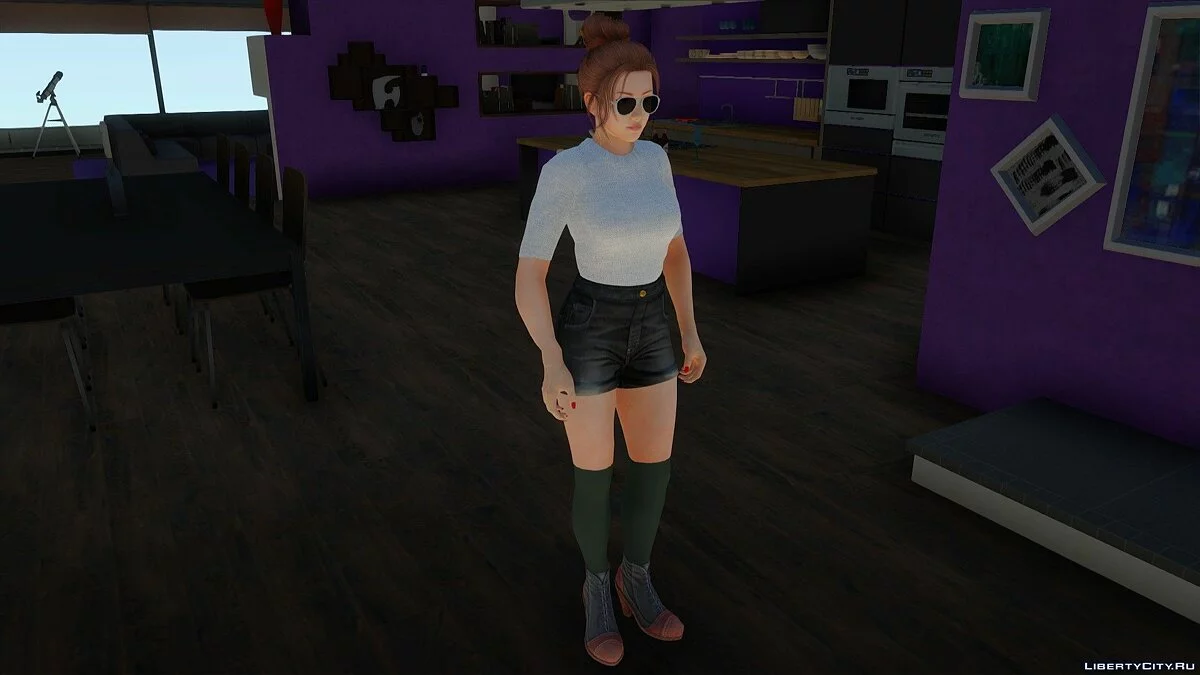 Mai Shiranui dalam pakaian sehari-hari gaya Korea v2 / GTA San Andreas