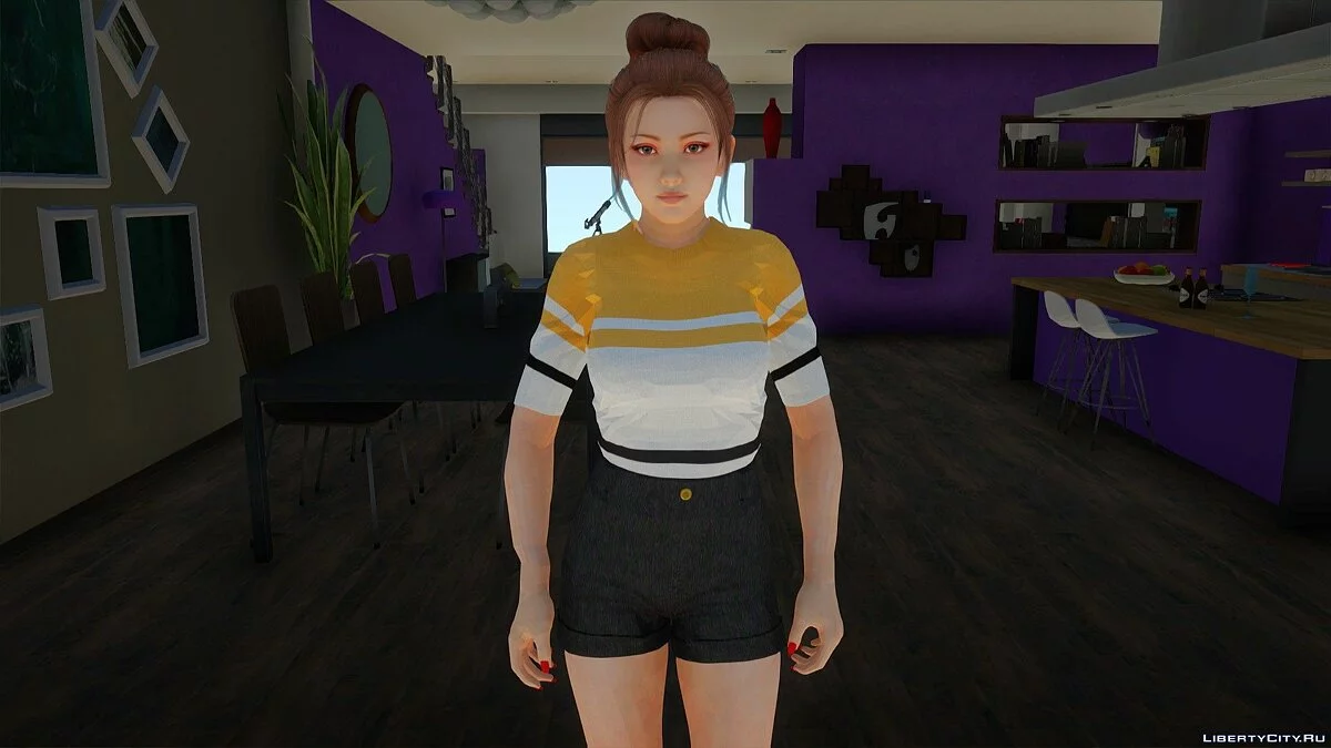 Mai Shiranui dalam pakaian sehari-hari gaya Korea v2 / GTA San Andreas