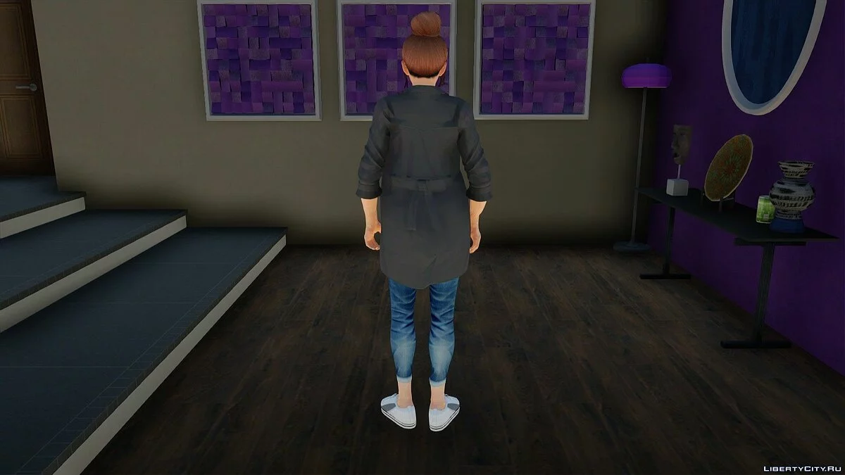 Mai Shiranui dalam pakaian sehari-hari gaya Korea / GTA San Andreas