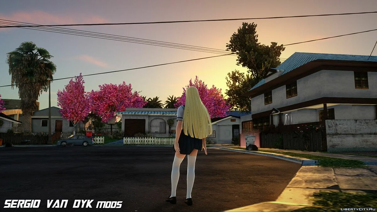 Мэри Роуз в школьной форме / GTA San Andreas