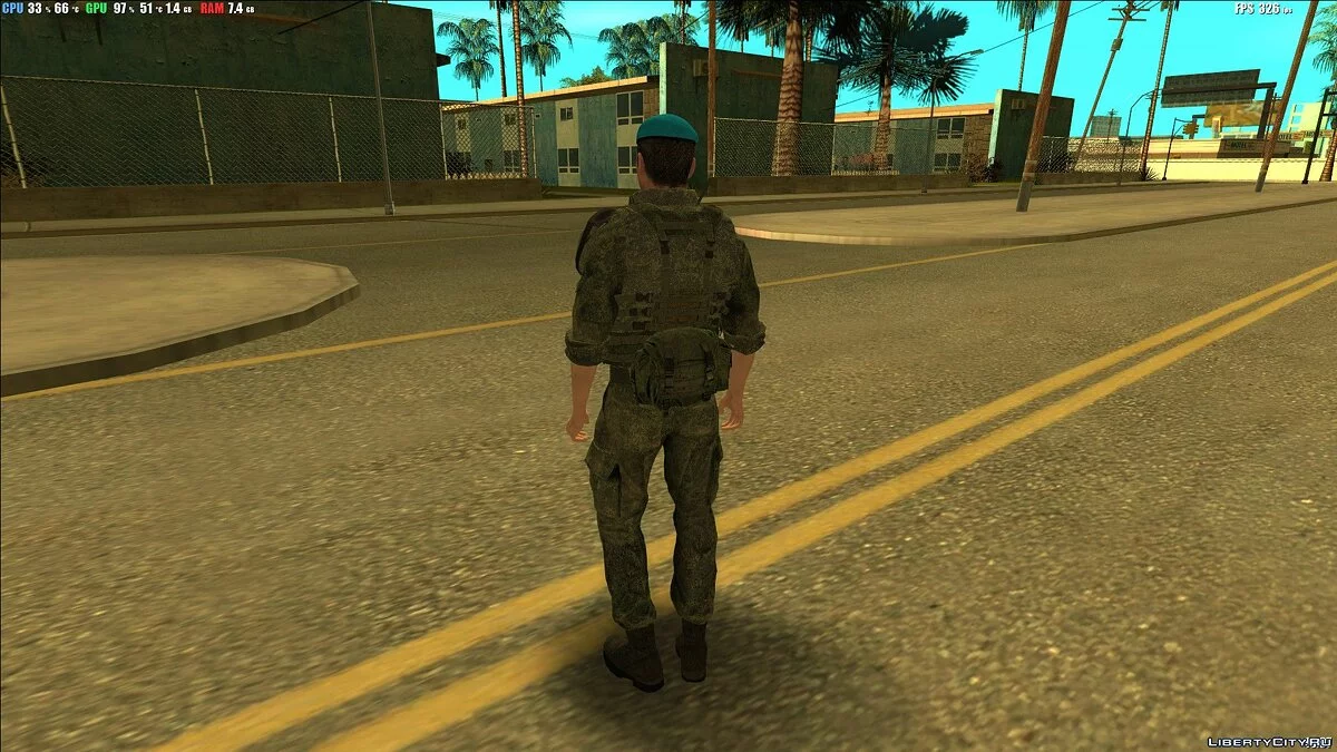 Soldado das Forças Aerotransportadas em equipamento de combate / GTA San Andreas