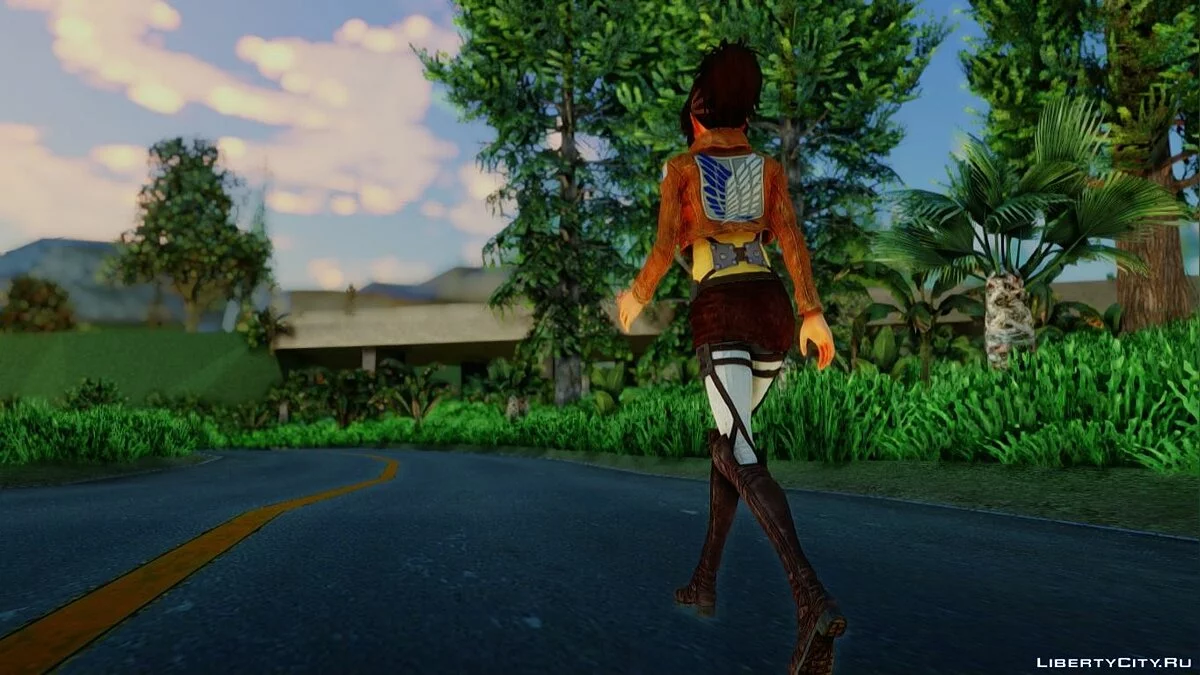 Hange Zoë de Shingeki No Kyojin / GTA San Andreas