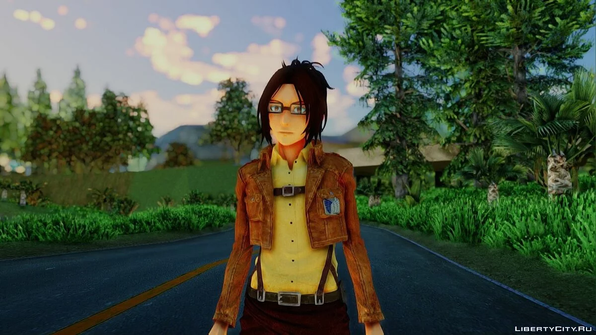 Hange Zoë de Shingeki No Kyojin / GTA San Andreas