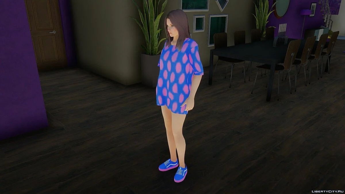 Helena Douglas im T-Shirt-Kleid / GTA San Andreas