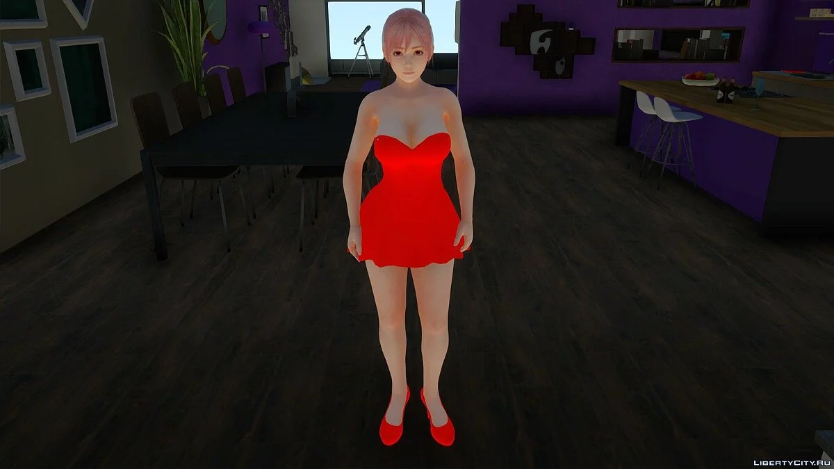 Honoka in a Red Dress / GTA San Andreas
