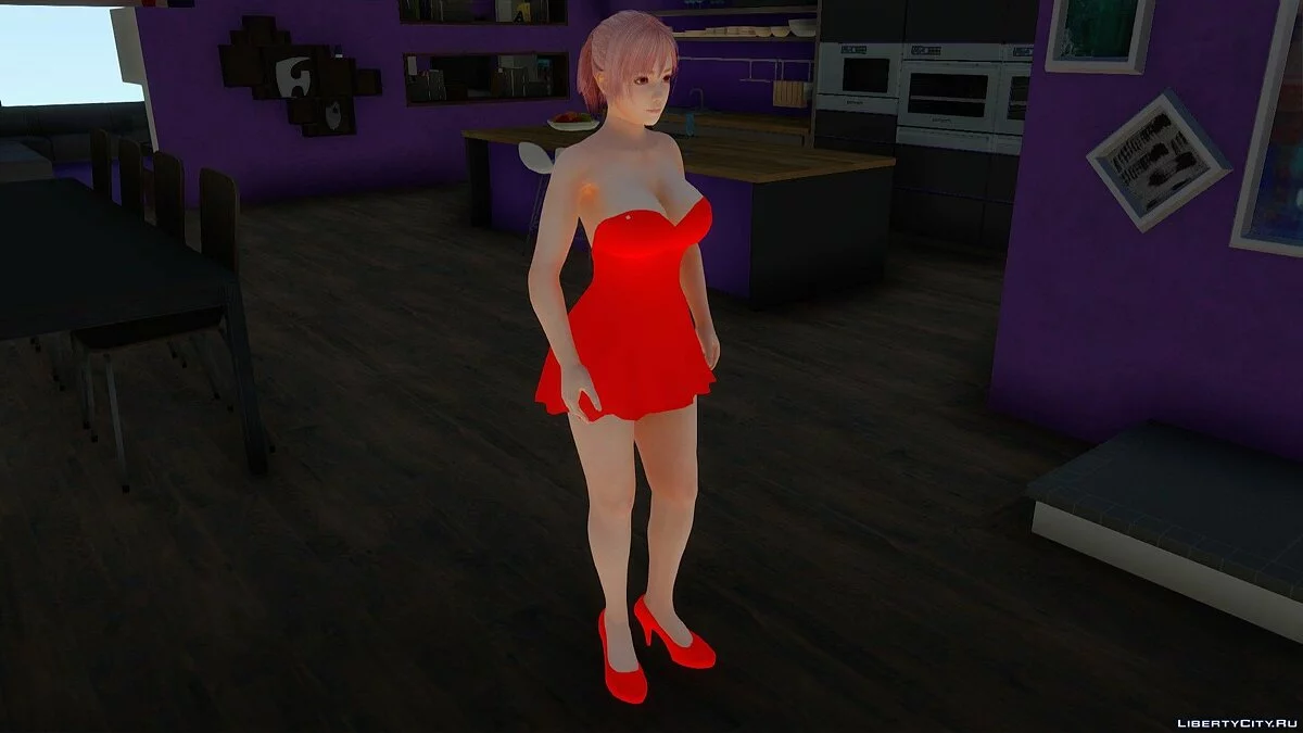 Honoka in a Red Dress / GTA San Andreas