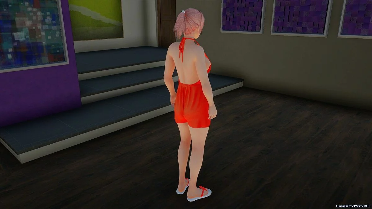 Honoka dalam romper kasual / GTA San Andreas
