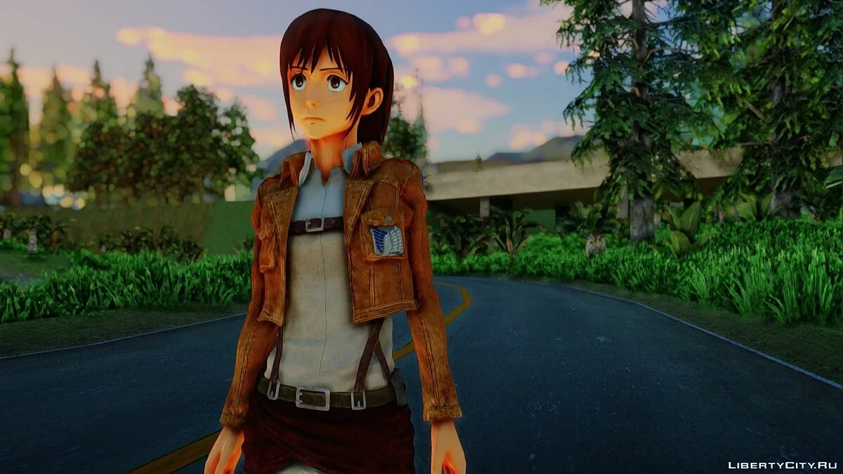 Саша Браус з Shingeki No Kyojin / GTA San Andreas