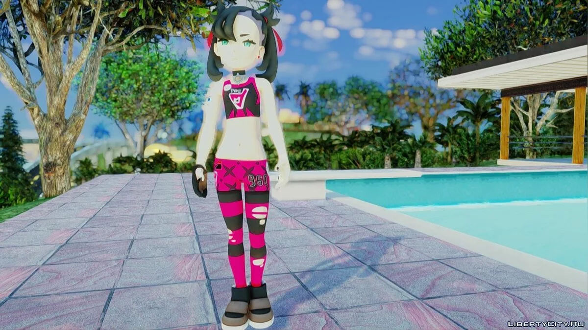 来自Pokemon Sword And Shield的运动员Marnie / GTA San Andreas