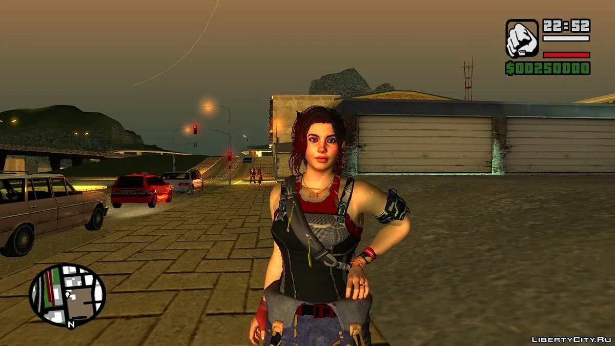Claire Russell dari CP2077 / GTA San Andreas