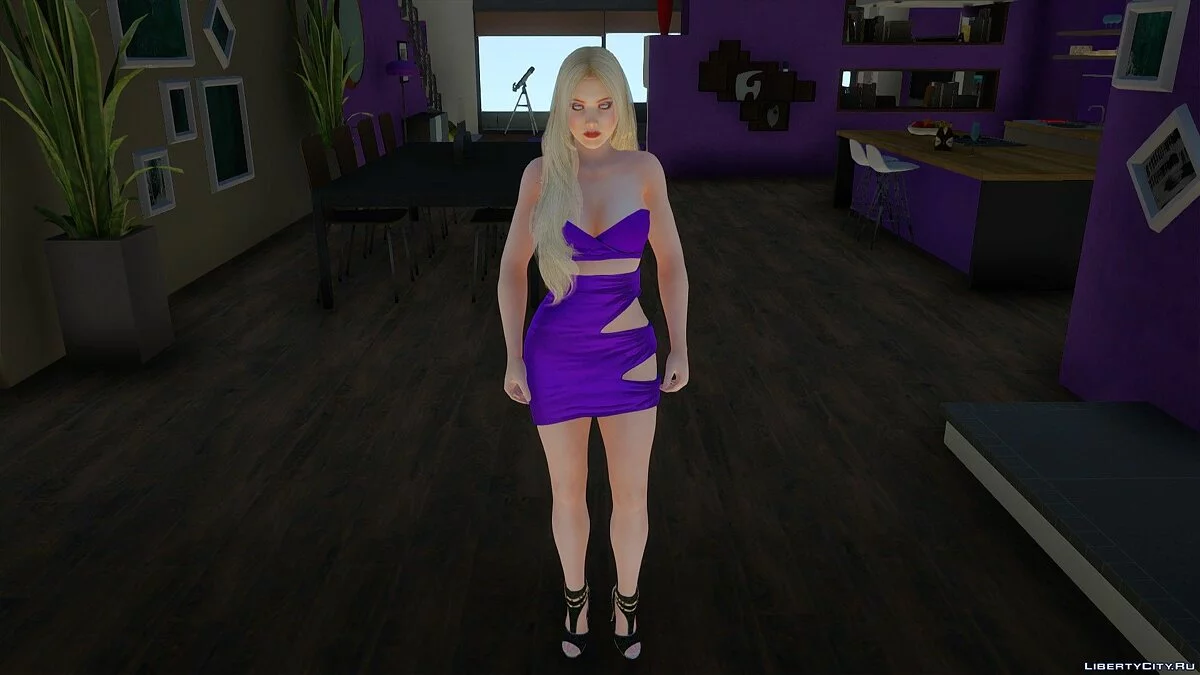 Helena Douglas im lila Kleid / GTA San Andreas