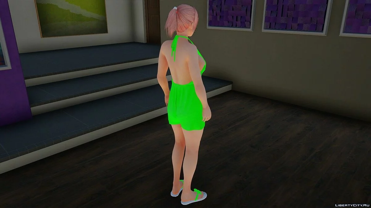 Honoka in Casual Jumpsuit / GTA San Andreas
