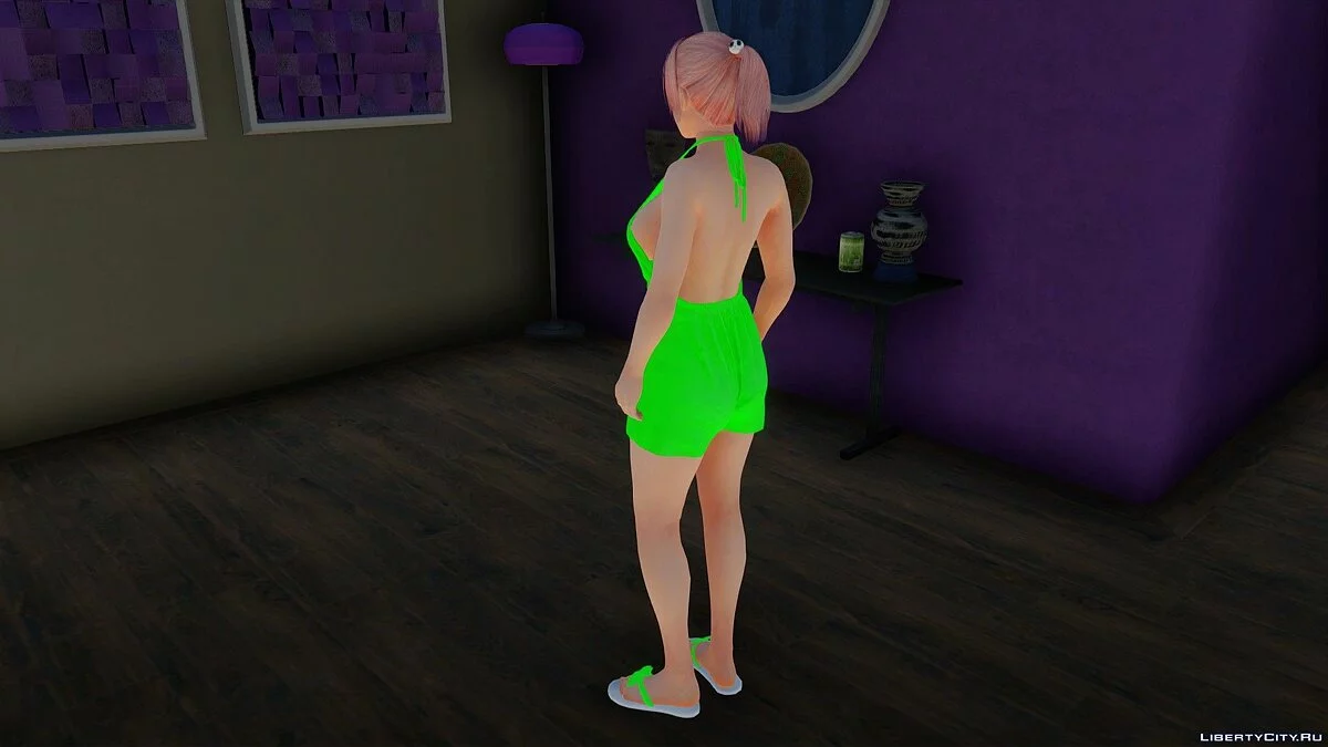 Honoka in Casual Jumpsuit / GTA San Andreas