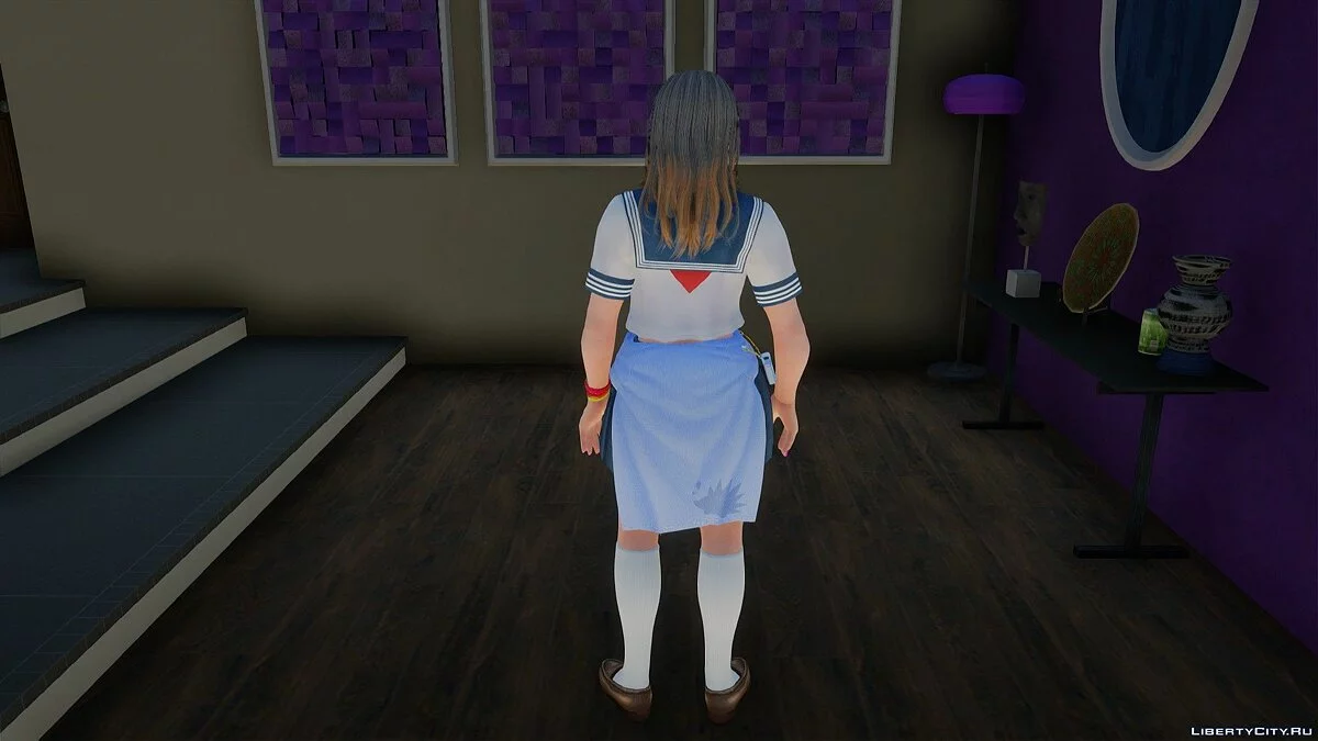 Nanami em uniforme escolar / GTA San Andreas