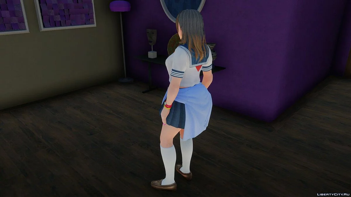 Nanami em uniforme escolar / GTA San Andreas