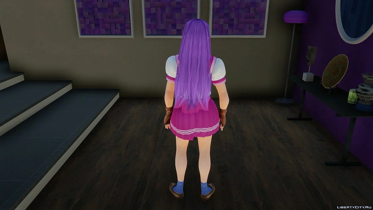 Athena Asamiya em uniforme escolar de KOF / GTA San Andreas
