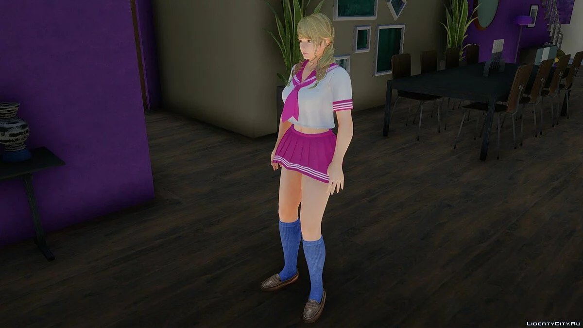 Monika im Schuluniform aus Dead or Alive Xtreme Venus Vacation / GTA San Andreas