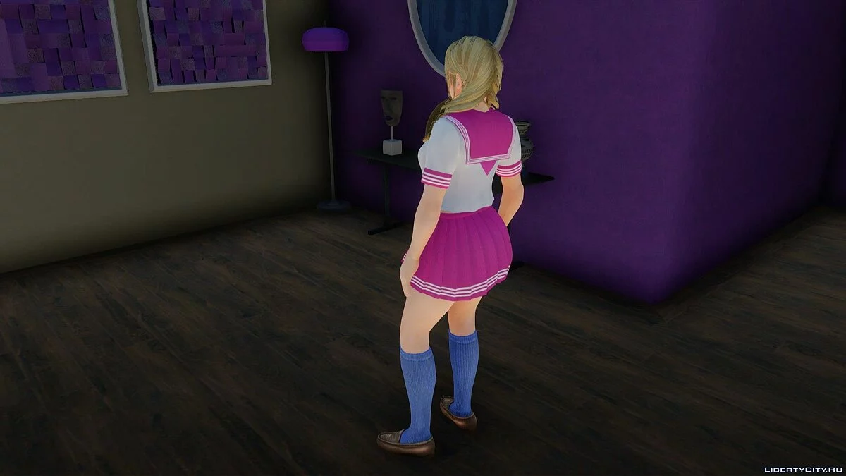 Monika im Schuluniform aus Dead or Alive Xtreme Venus Vacation / GTA San Andreas
