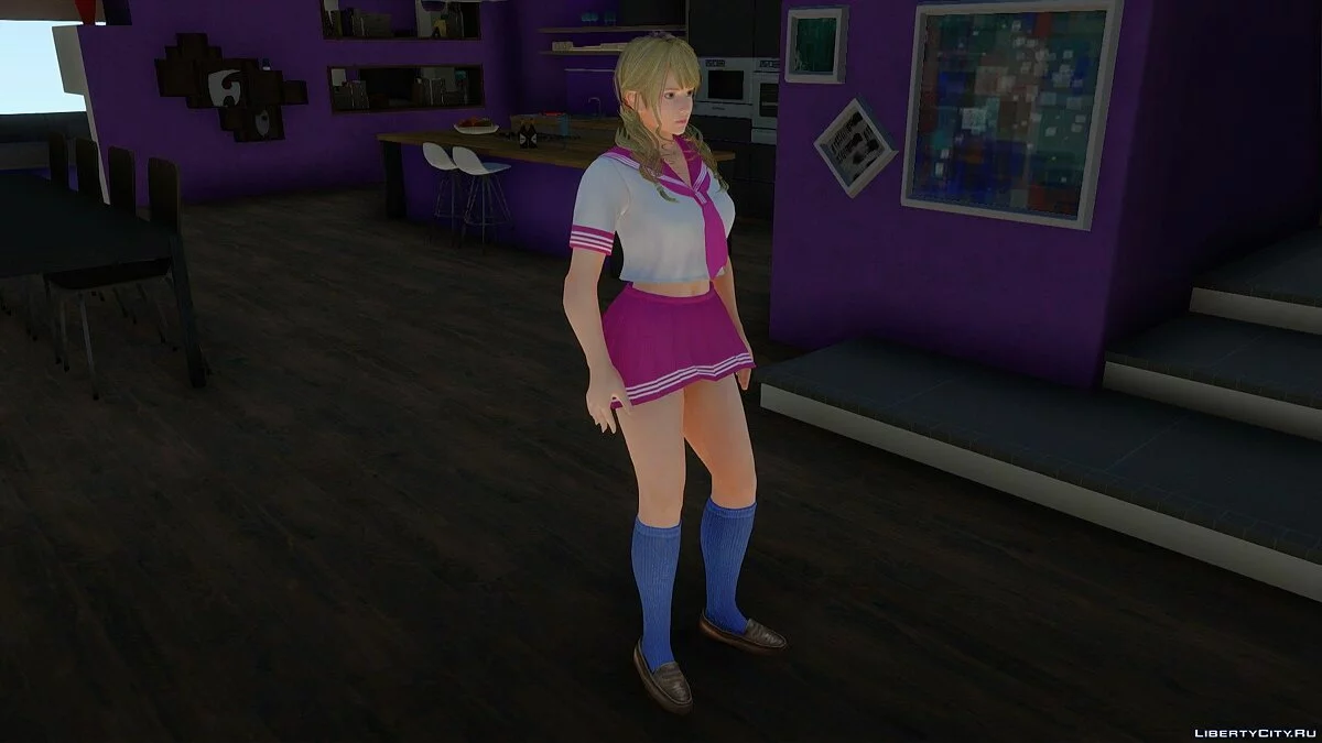 Моника в школьной форме из Dead or Alive Xtreme Venus Vacation / GTA San Andreas