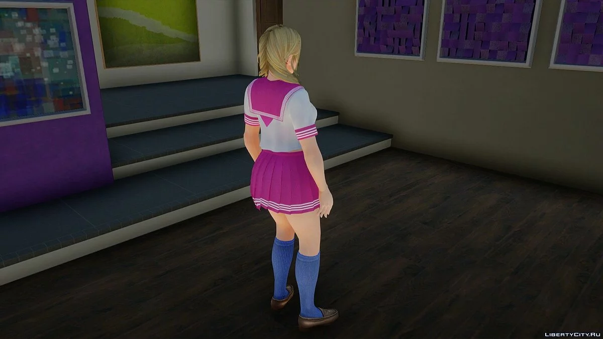 Monika im Schuluniform aus Dead or Alive Xtreme Venus Vacation / GTA San Andreas