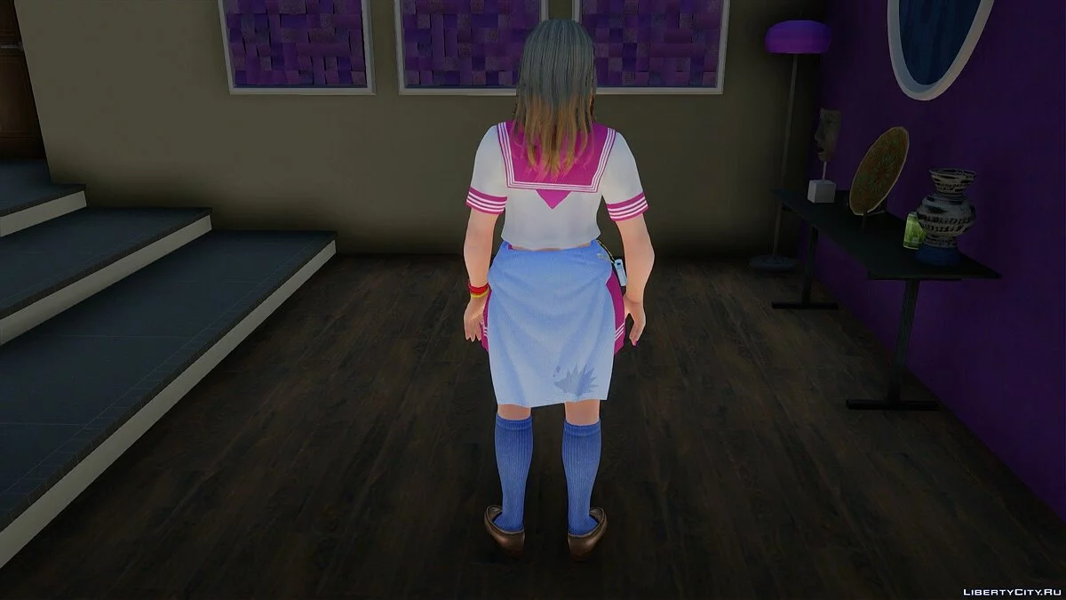 Nanami em uniforme escolar / GTA San Andreas