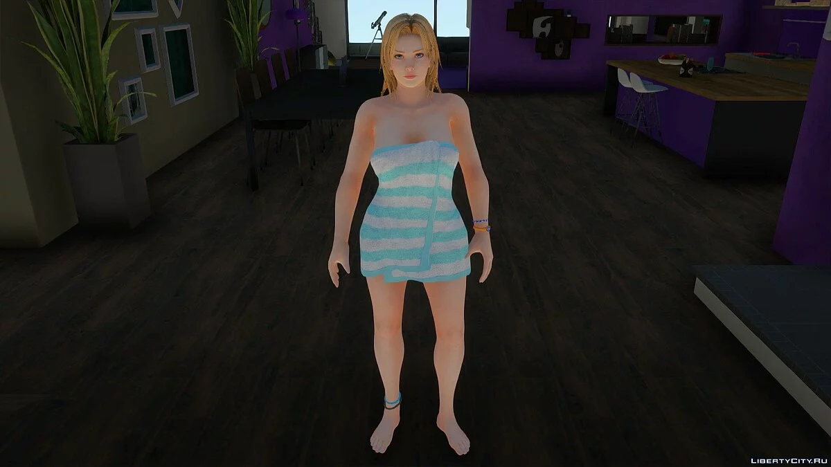 Tina Armstrong in Towel from Dead or Alive 5 Ultimate / GTA San Andreas