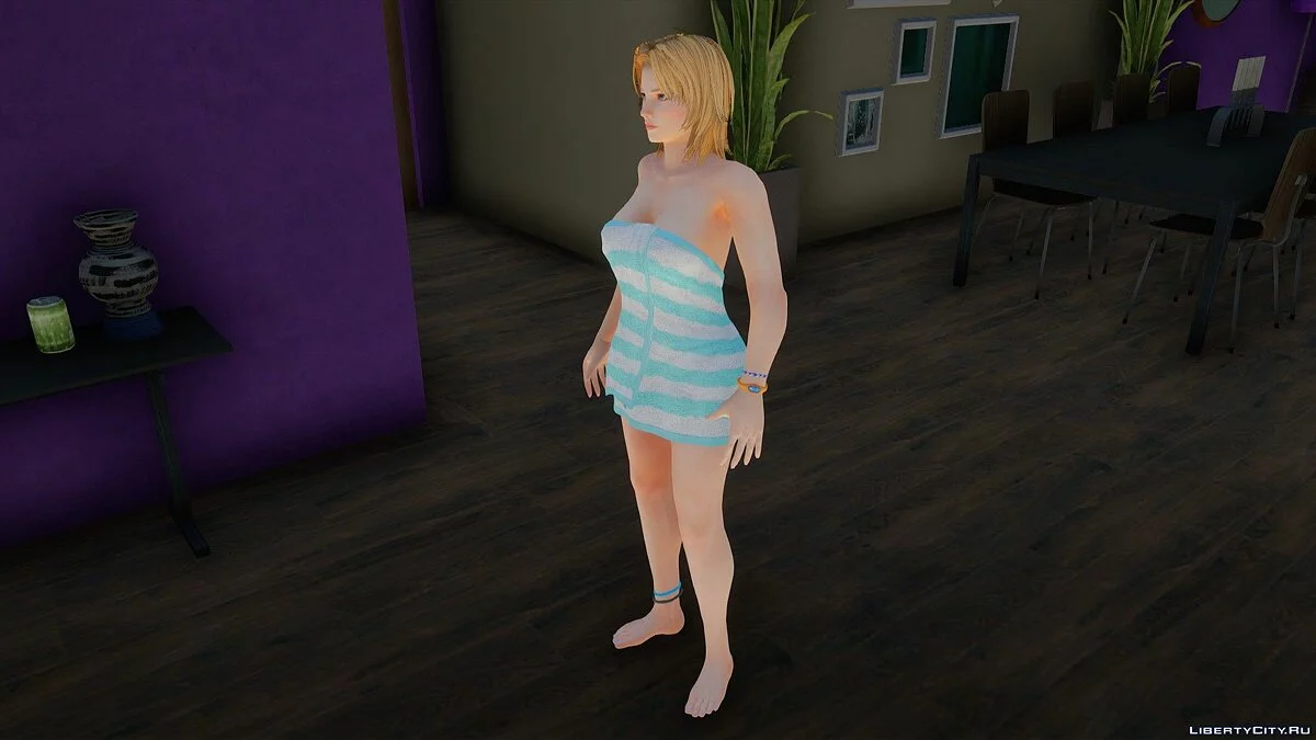 Tina Armstrong in Towel from Dead or Alive 5 Ultimate / GTA San Andreas