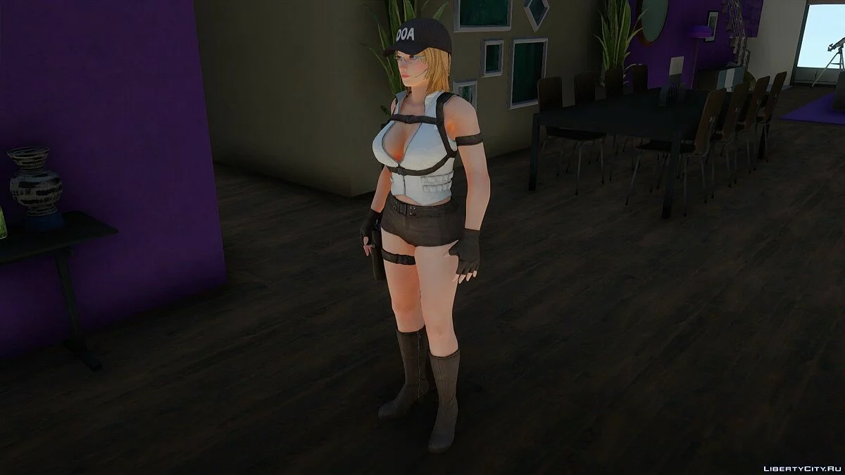 Tina Armstrong in Security Uniform from Dead or Alive 5 Ultimate / GTA San Andreas