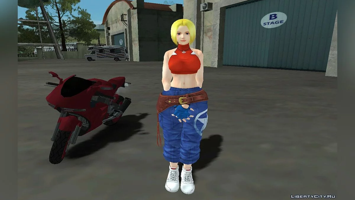 Blue Mary from The King of Fighters XIV / GTA San Andreas