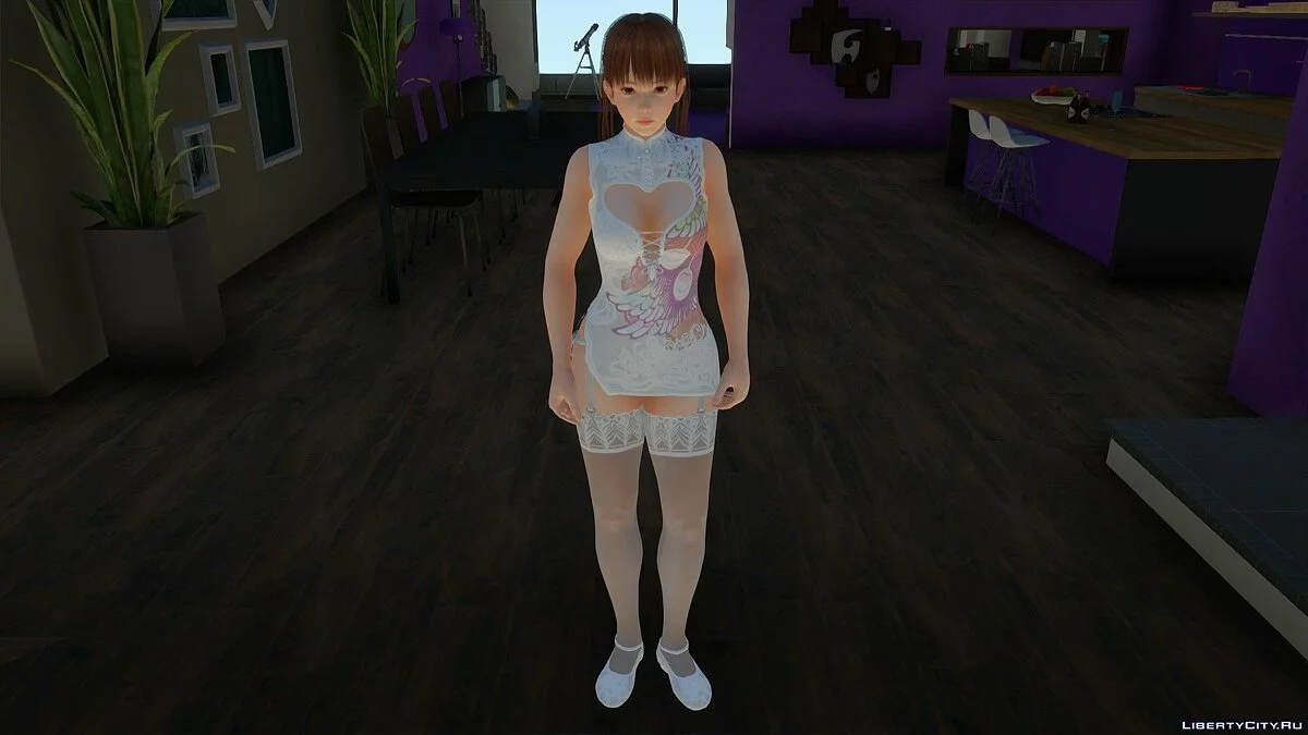 La atractiva Lei Fang en medias / GTA San Andreas