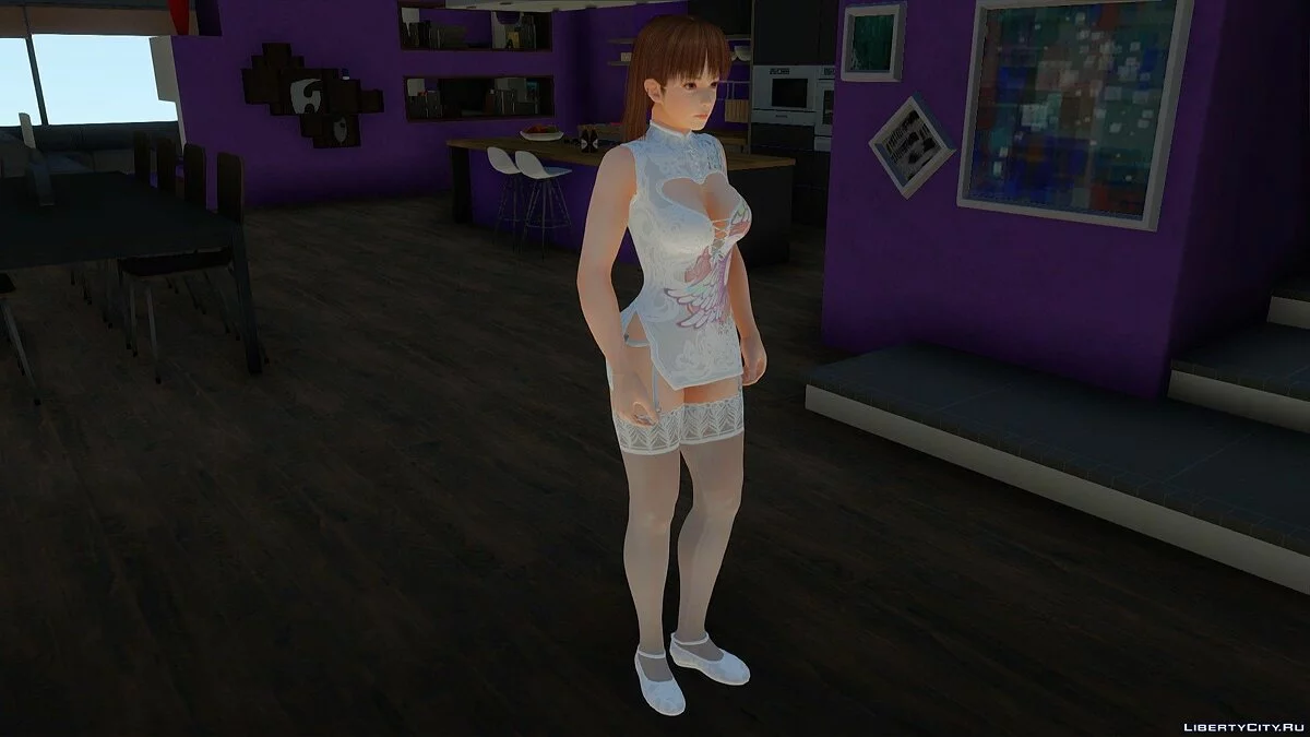 La atractiva Lei Fang en medias / GTA San Andreas