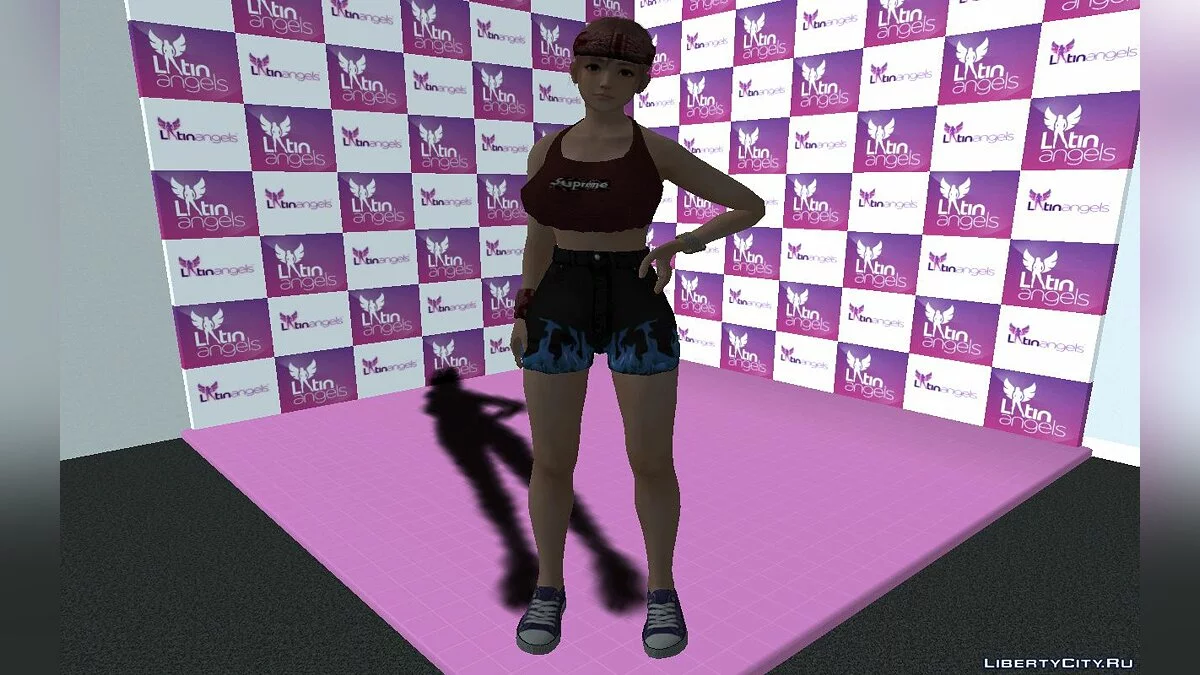 Honoka de DOA em roupa casual v2 - Shorts jeans / GTA San Andreas