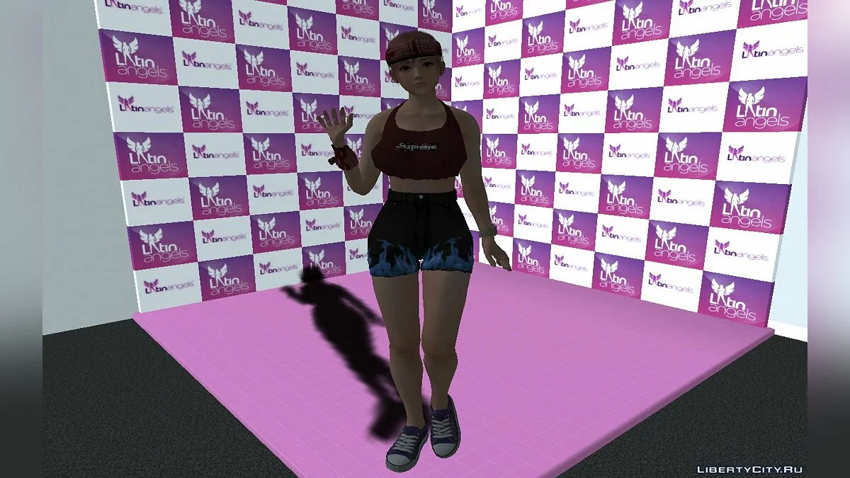 Honoka de DOA em roupa casual v2 - Shorts jeans / GTA San Andreas