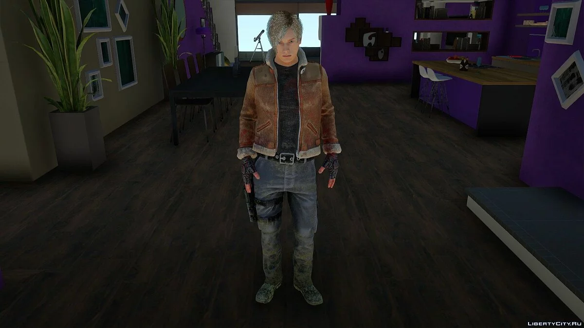 Leon Scott Kennedy de Resident Evil 4 / GTA San Andreas