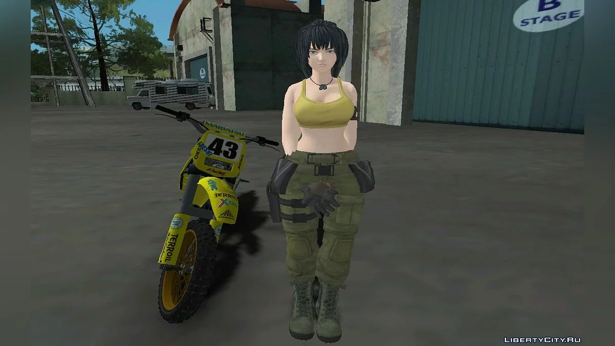 Leona Heidern from The King of Fighters XIV / GTA San Andreas