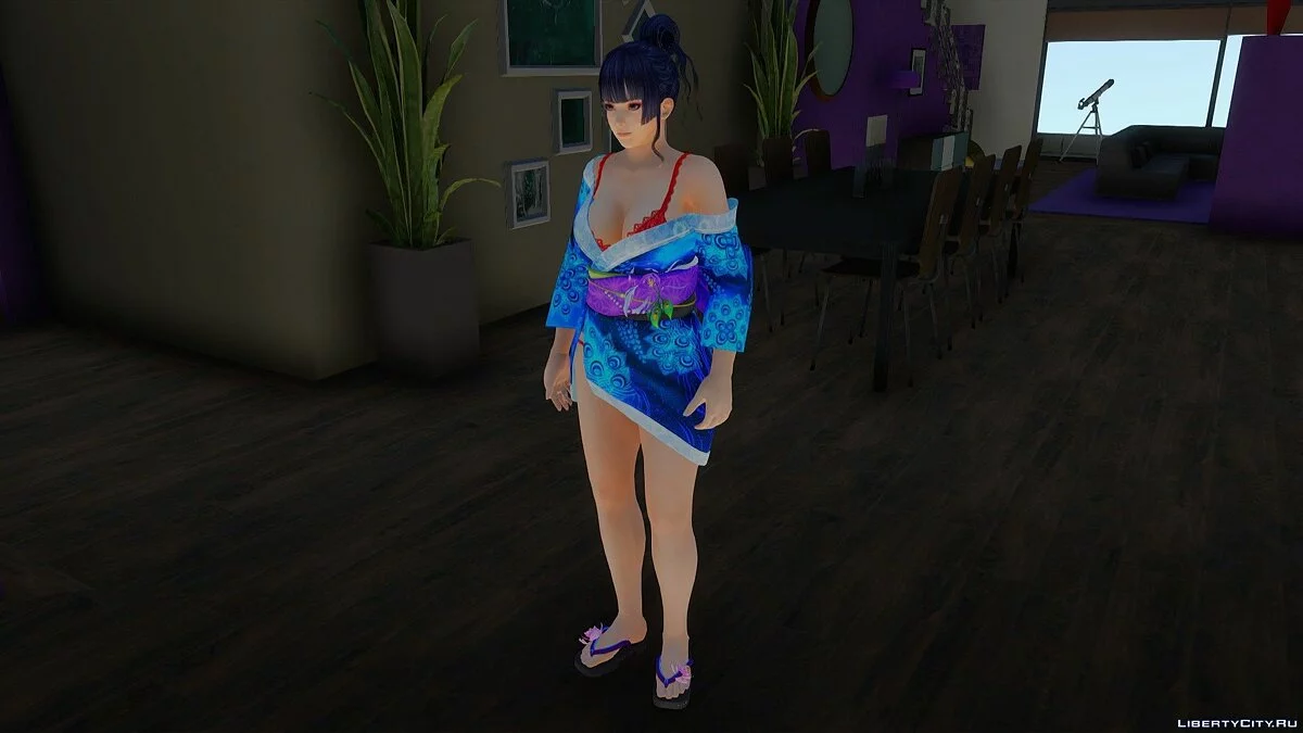 Nyotengu in blauer Nachtwäsche / GTA San Andreas