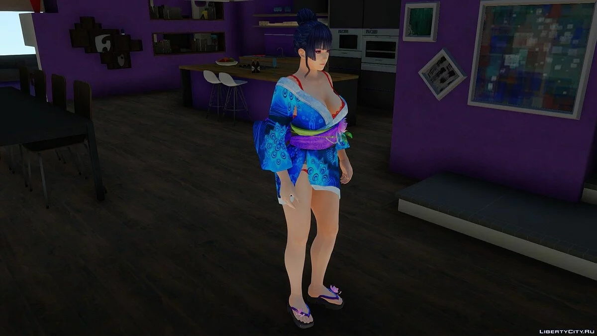 Nyotengu in blauer Nachtwäsche / GTA San Andreas