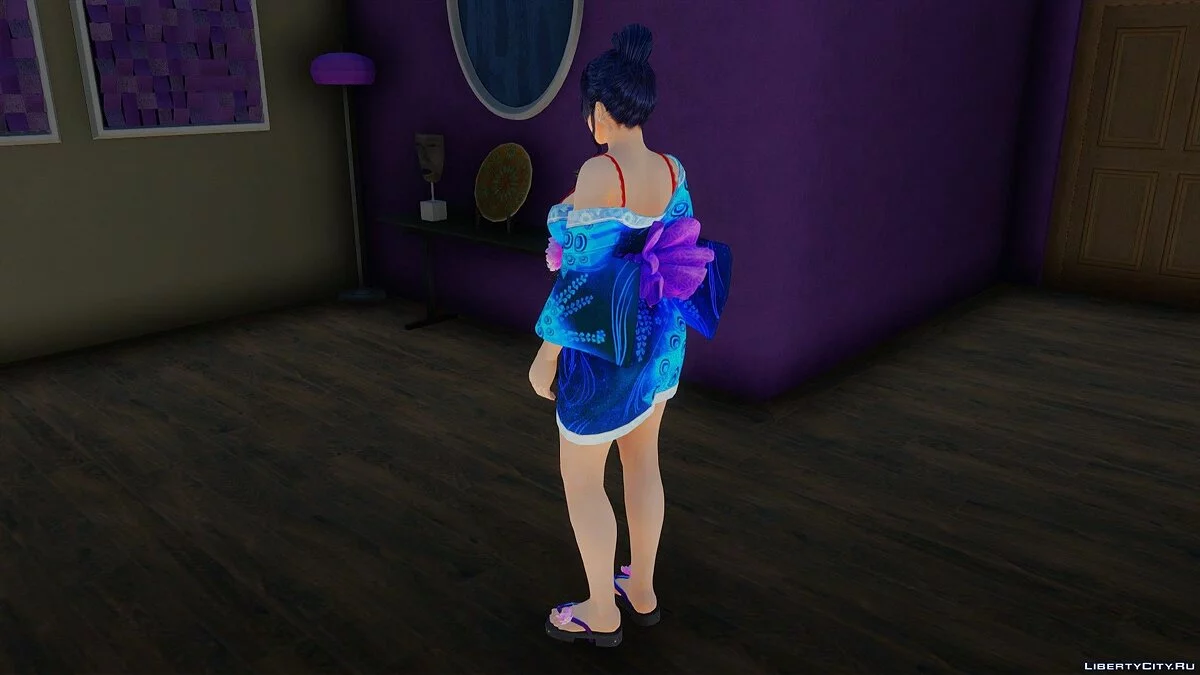 Nyotengu in blauer Nachtwäsche / GTA San Andreas