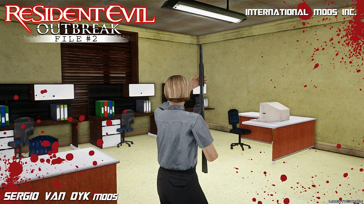 Скачать Рита Филлипс RPD Из Resident Evil Outbreak Для GTA San Andreas