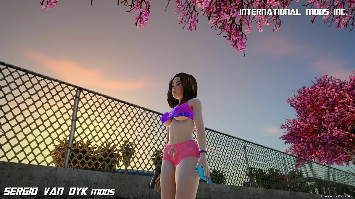 Samantha Samsung assistante virtuelle en tenue de sport / GTA San Andreas