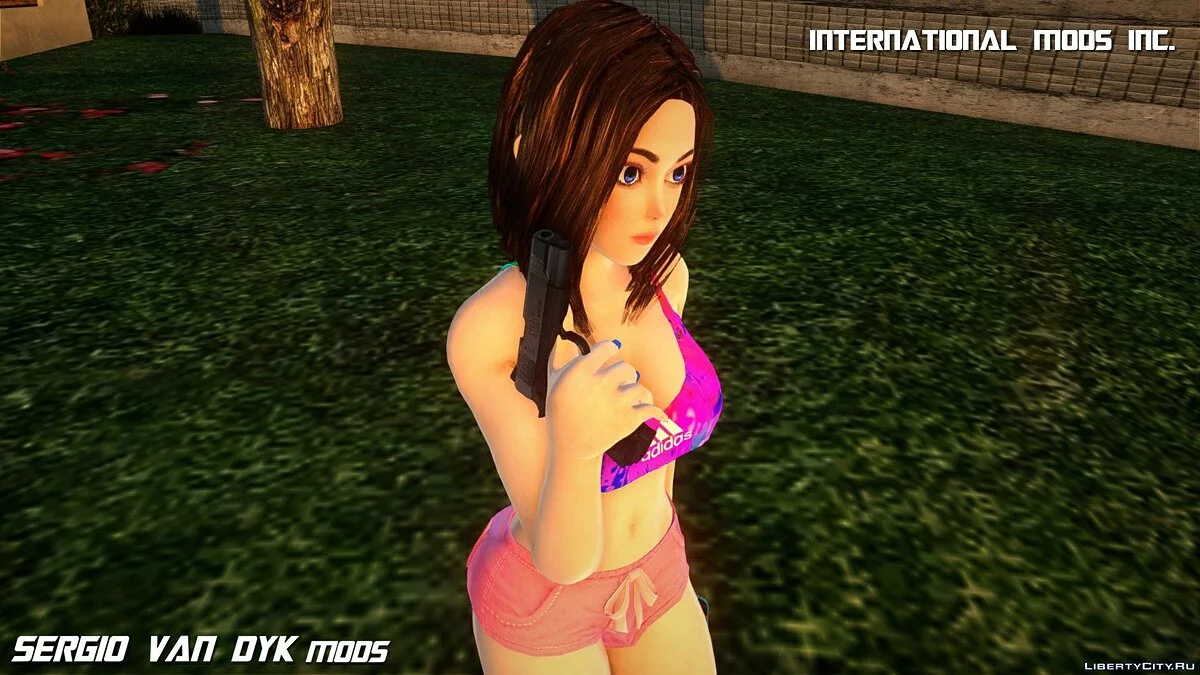 Samantha Samsung assistante virtuelle en tenue de sport / GTA San Andreas