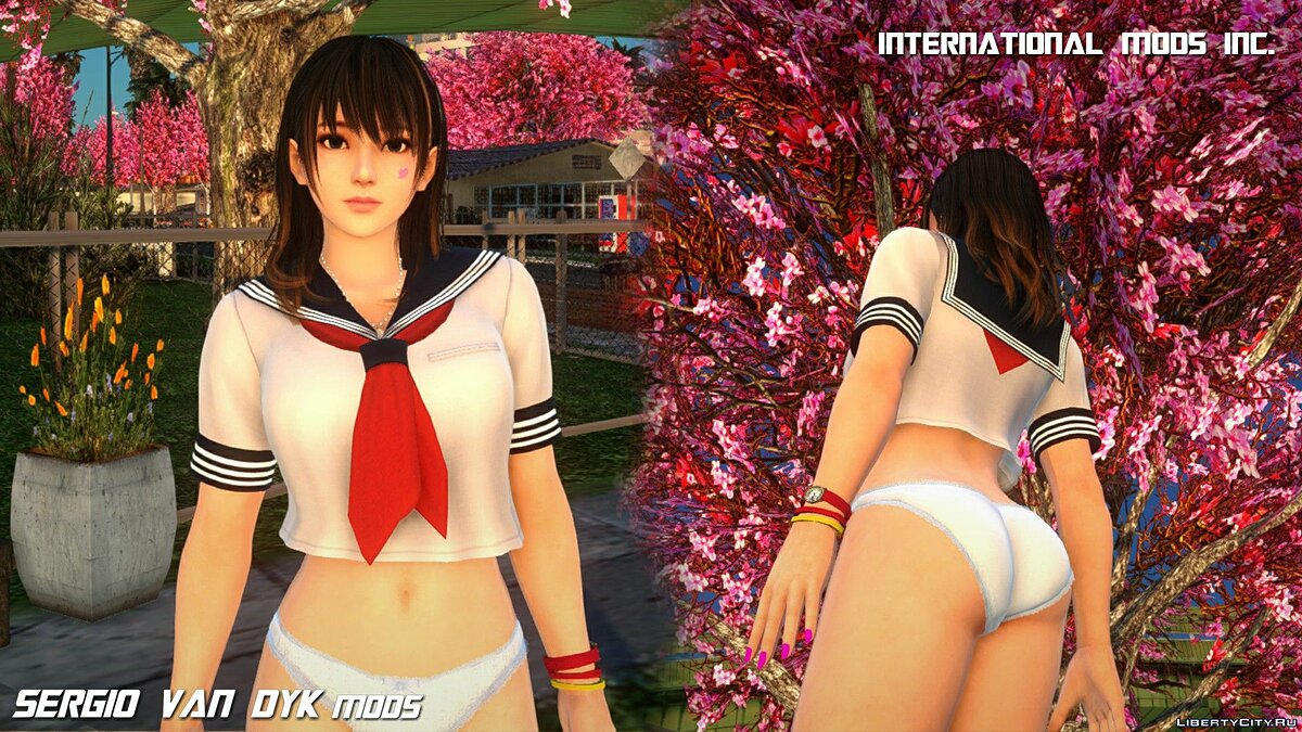 Download Hot Nanami in school uniform without a skirt for GTA San Andreas