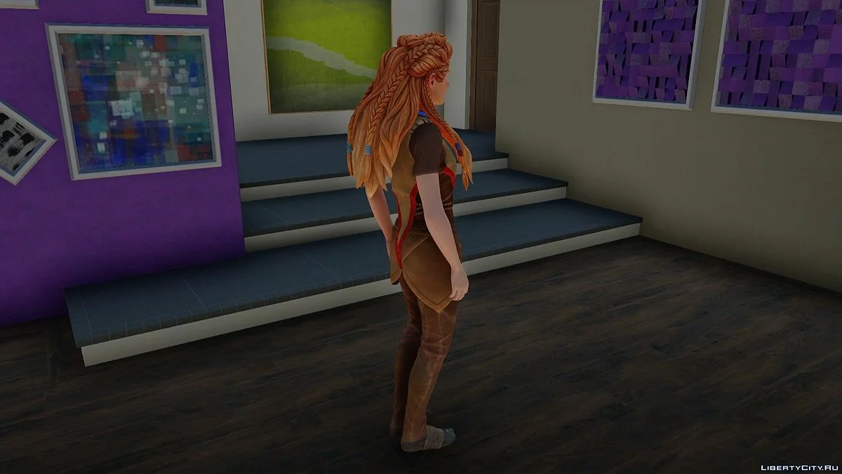 Aloy de Horizon Zero Dawn / GTA San Andreas