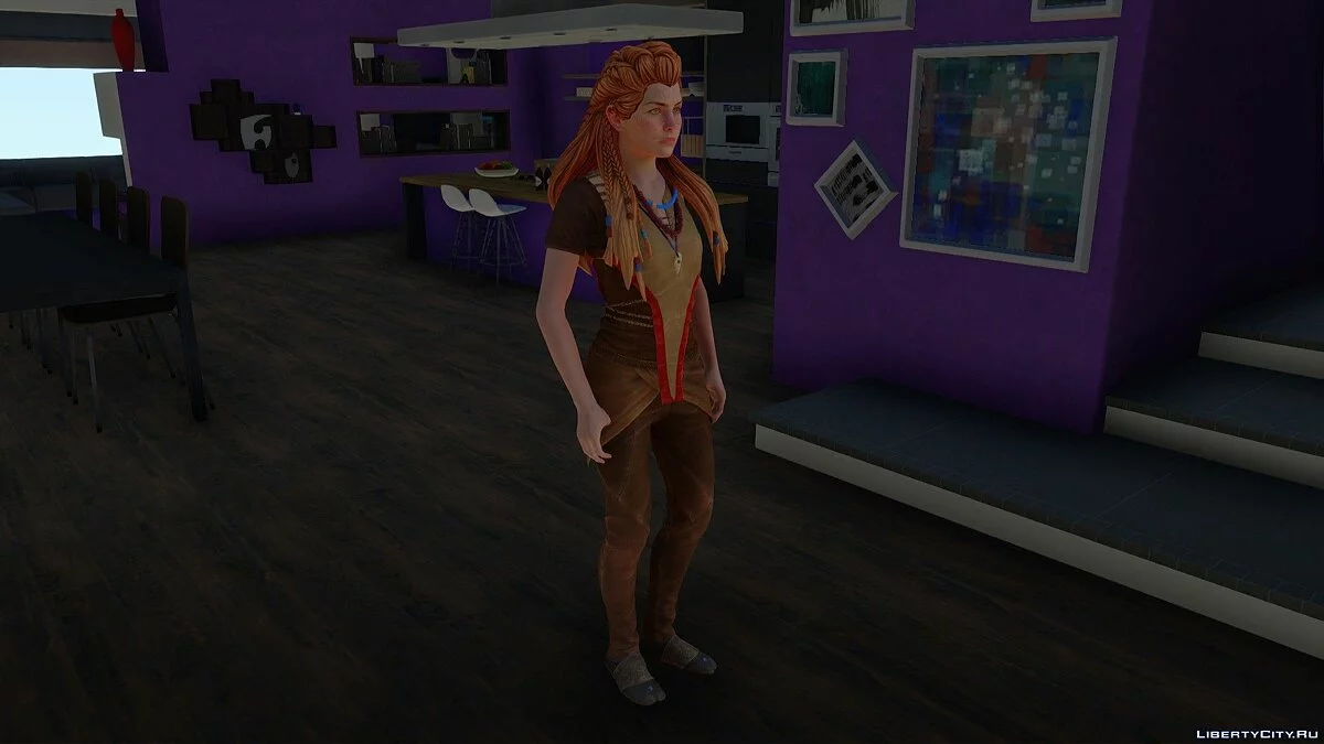 Aloy de Horizon Zero Dawn / GTA San Andreas