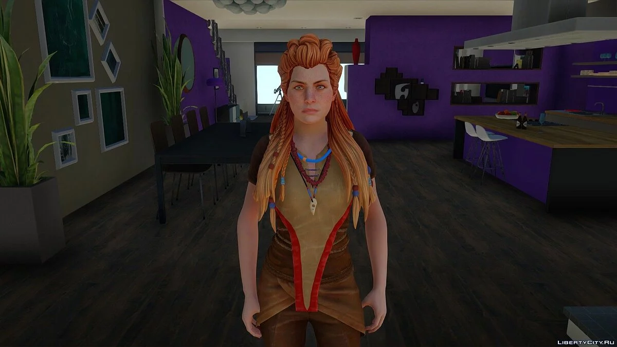 Aloy de Horizon Zero Dawn / GTA San Andreas